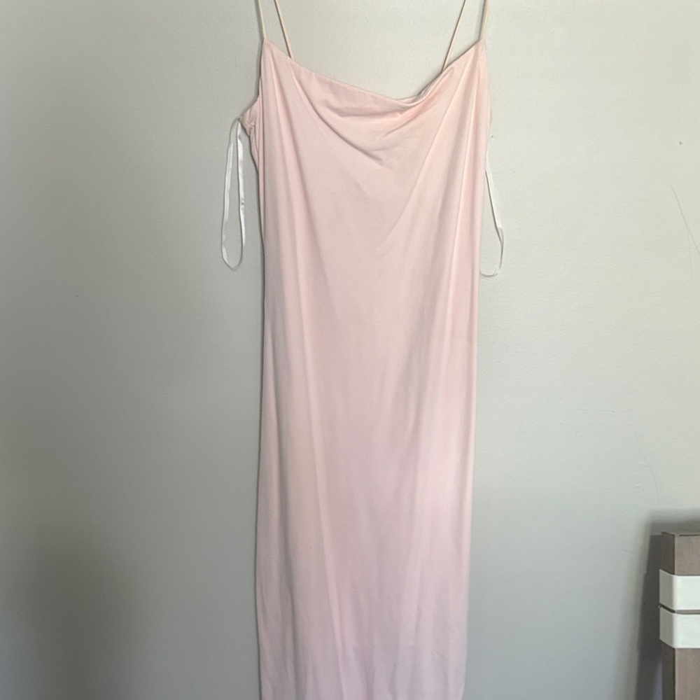 Elegant Pink Slip Dress